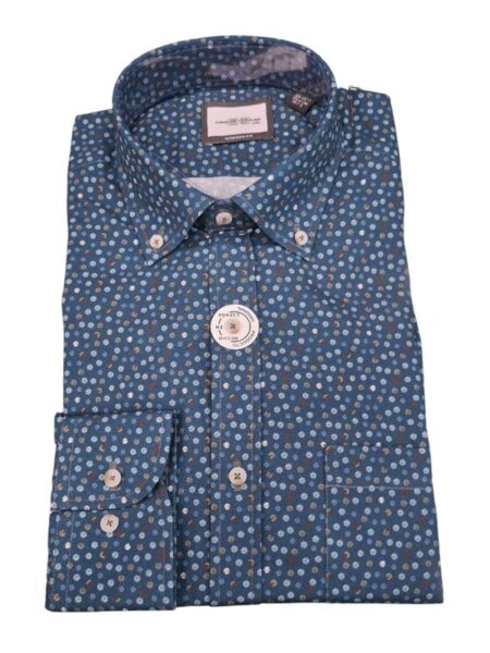 camisa Carlos Córdoba flores pequeñas 72454