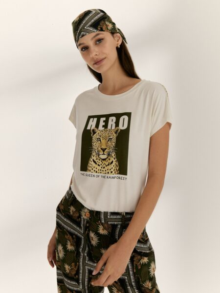 camiseta Paz Torras leopardo 820