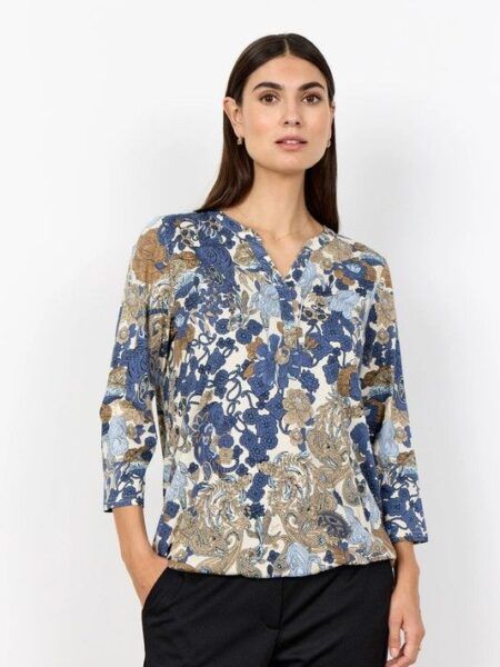 camiseta Soyaconcet manga francesa flores felicity 536