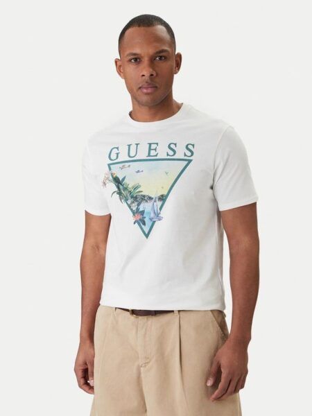 camiseta Guess logo triangulo barco m6gi49-k3584
