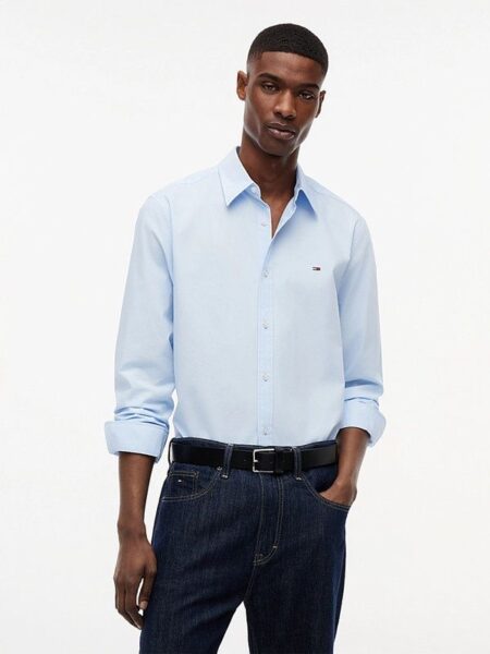 camisa Tommy manga larga lisa 22026