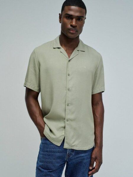 camisa manga corta tencel