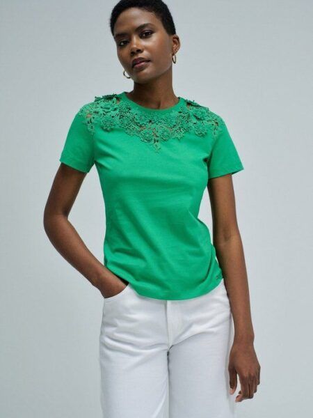 camiseta Salsa apliques florales 21011056