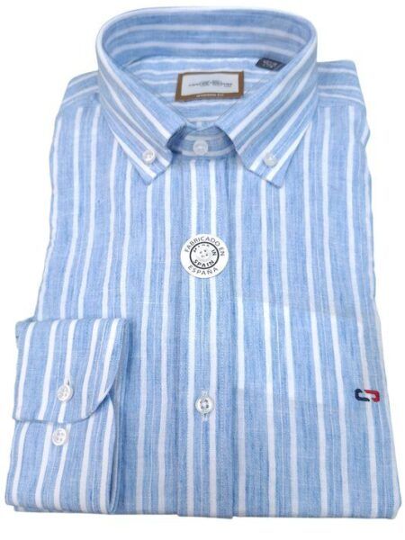camisa Carlos Córdoba manga larga rayas aniónico 82426