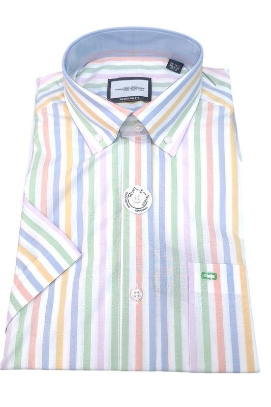 camisa Carlos Córdoba manga corta rayas 83818