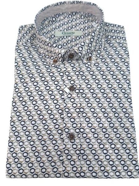 camisa Corsare manga larga geométrico oman