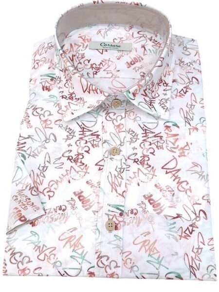 camisa Corsare manga corta letras angola