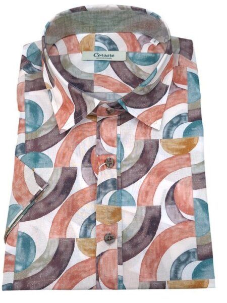 camisa Corsare manga corta estampada tanzania