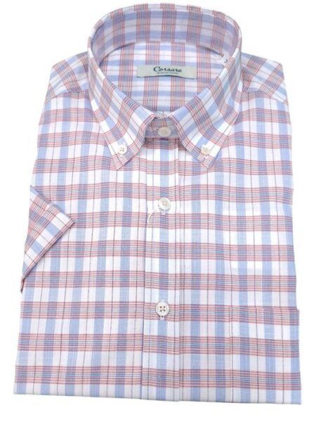 camisa Corsare manga corta cuadros corneta
